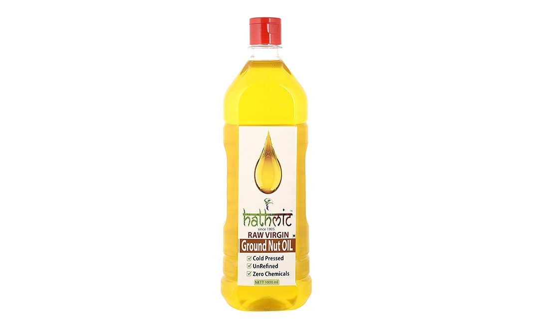 Hathmic Raw Virgin Ground Nut Oil   Bottle  1000 millilitre